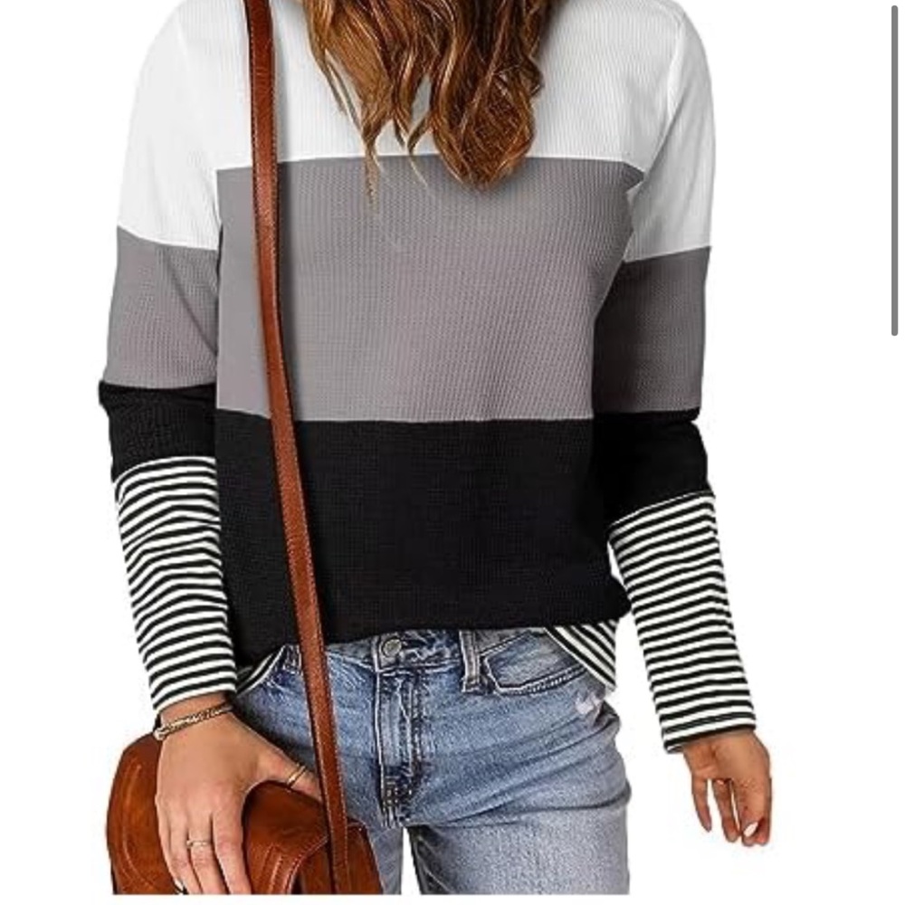 Long Sleeve colorblock top